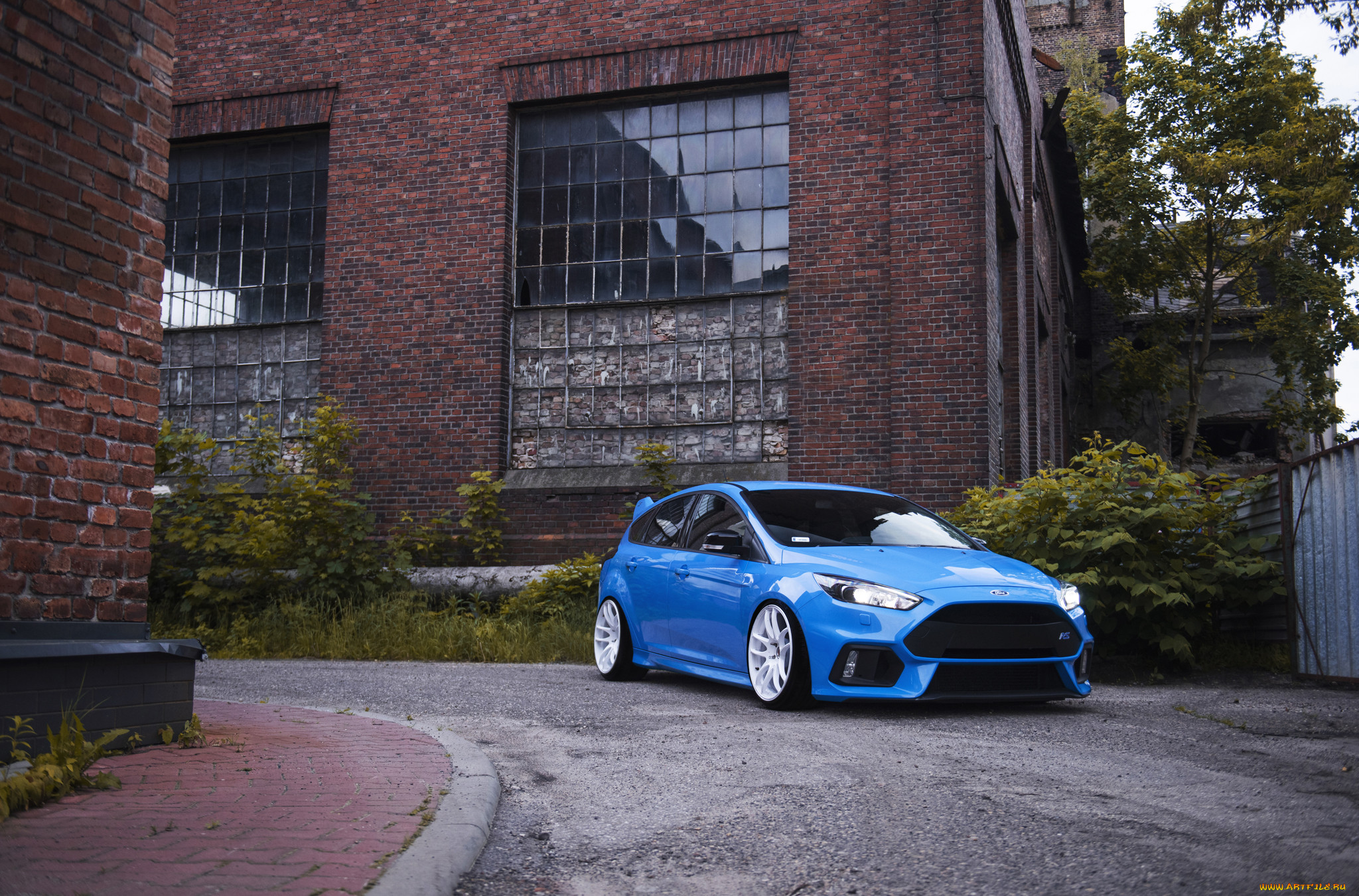 ford focus rs, , ford, focus, rs, blue, stance, building
